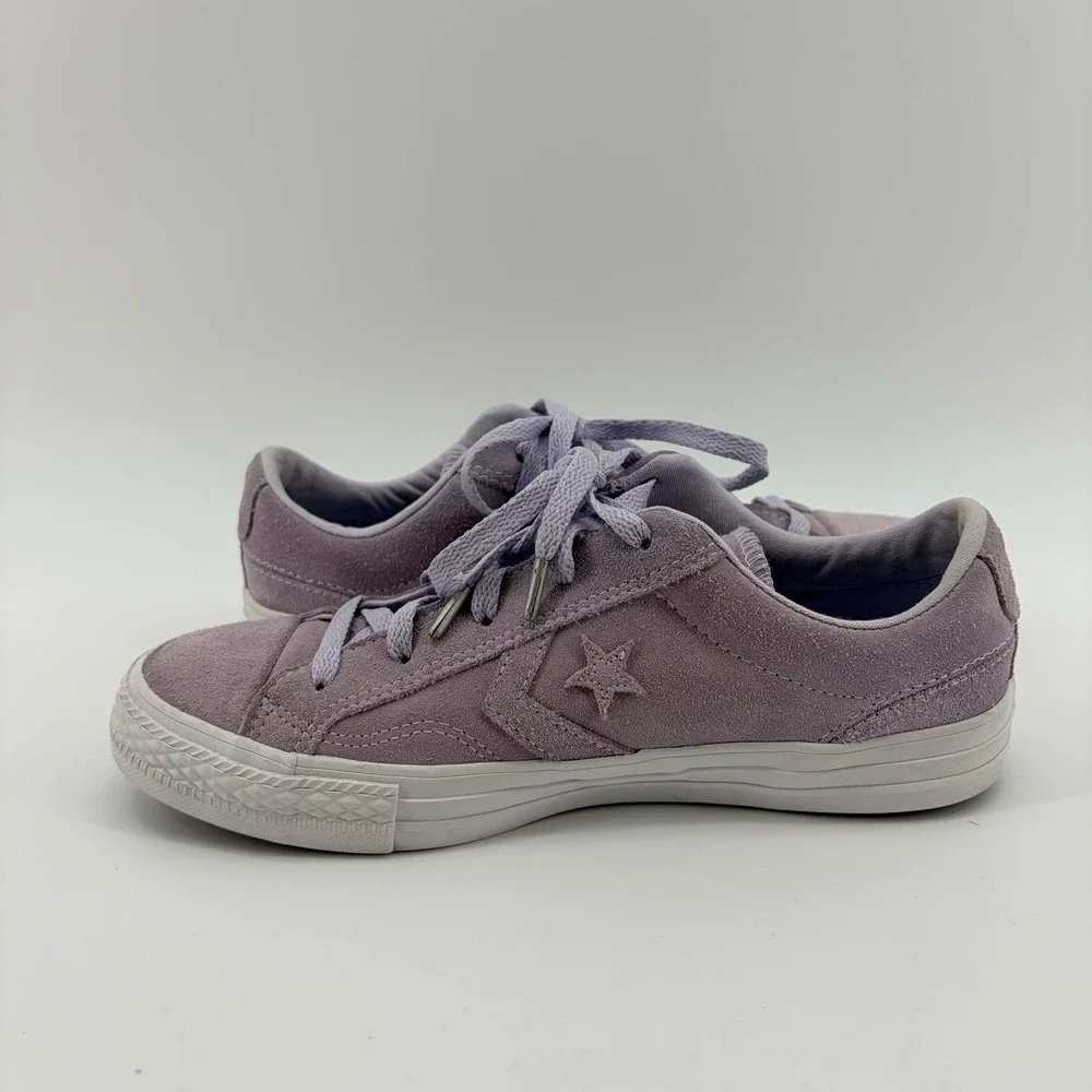 Converse Chuck Star Player Ox Purple White Suede‎ Size 8 Womens - Picture 6 of 8